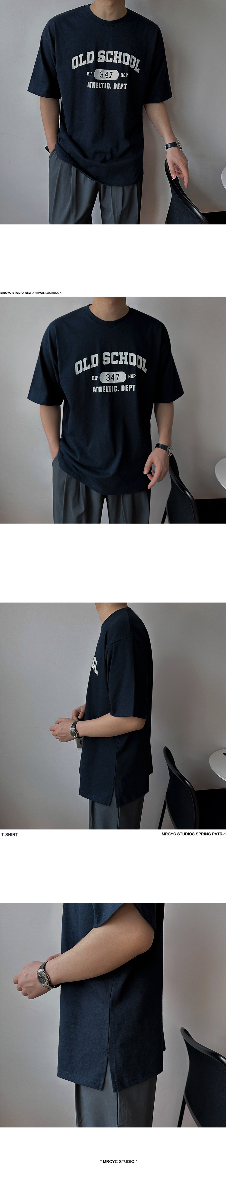 MYQ字母印花短袖T恤男夏季宽松圆领体恤韩系通勤风纯棉半袖上衣详情7