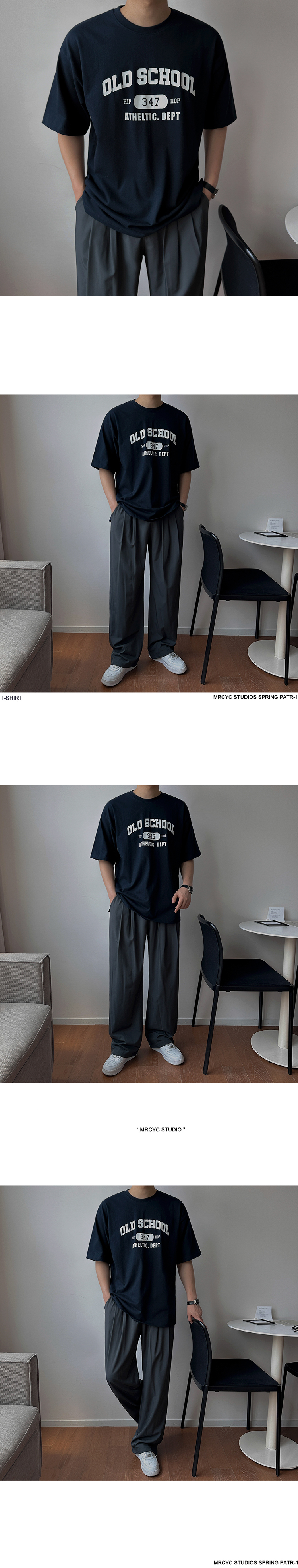 MYQ字母印花短袖T恤男夏季宽松圆领体恤韩系通勤风纯棉半袖上衣详情6