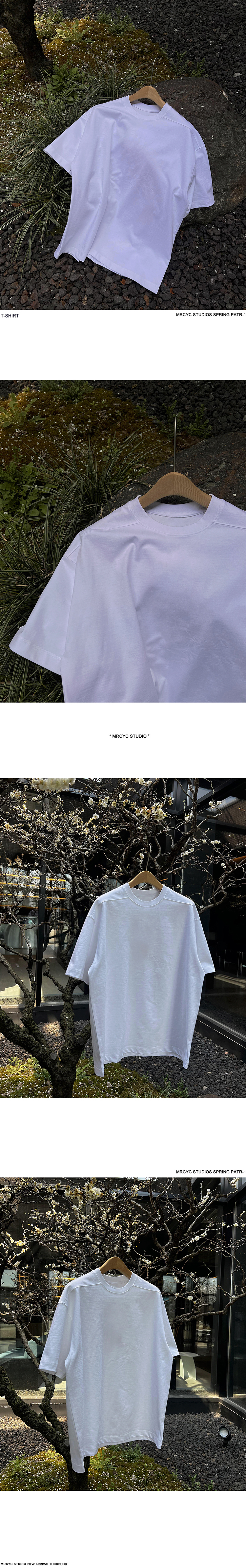 MYQ简约休闲纯色短袖男夏季宽松圆领半袖上衣韩系通勤风纯棉T恤详情5