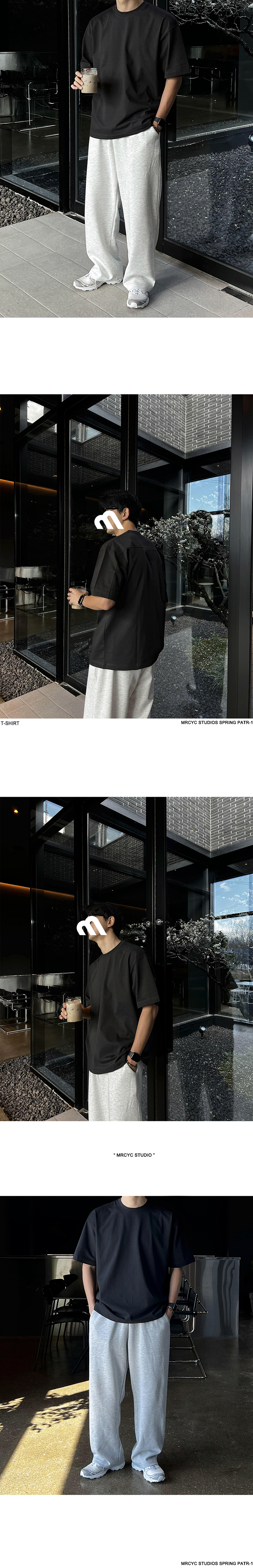 MYQ简约休闲纯色短袖男夏季宽松圆领半袖上衣韩系通勤风纯棉T恤详情10