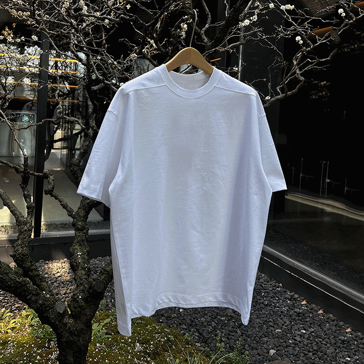 MYQ简约休闲纯色短袖男夏季宽松圆领半袖上衣韩系通勤风纯棉T恤详情2