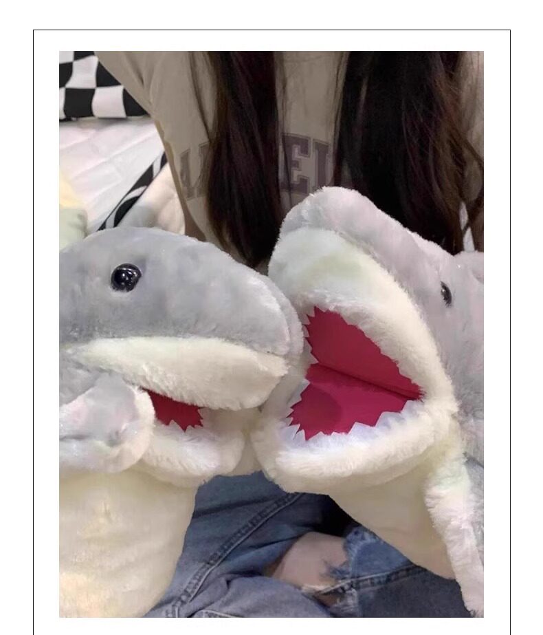 贪吃饥饿小鲨鱼玩偶可张嘴手偶手套毛绒娃娃公仔女孩玩具儿童迷你详情1