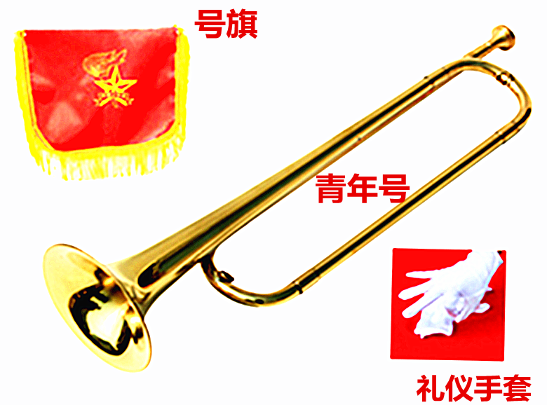 青年号 少年号军乐队小号鼓号乐器少先队号漆金色厂家批发详情12