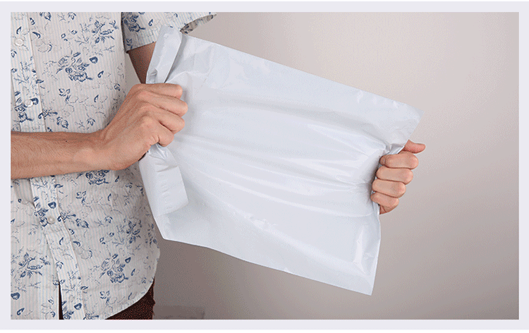 Logistics packaging waterproof bags, thickened express packaging bags, colored packaging bags, white express bags, gray printed pic 12