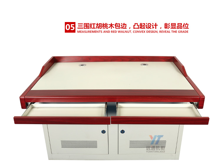 Double-panel monitoring console, control platform, work dispatch, security operation console, single-panel three, four or six panels, high three-sided wooden handrails pic 14