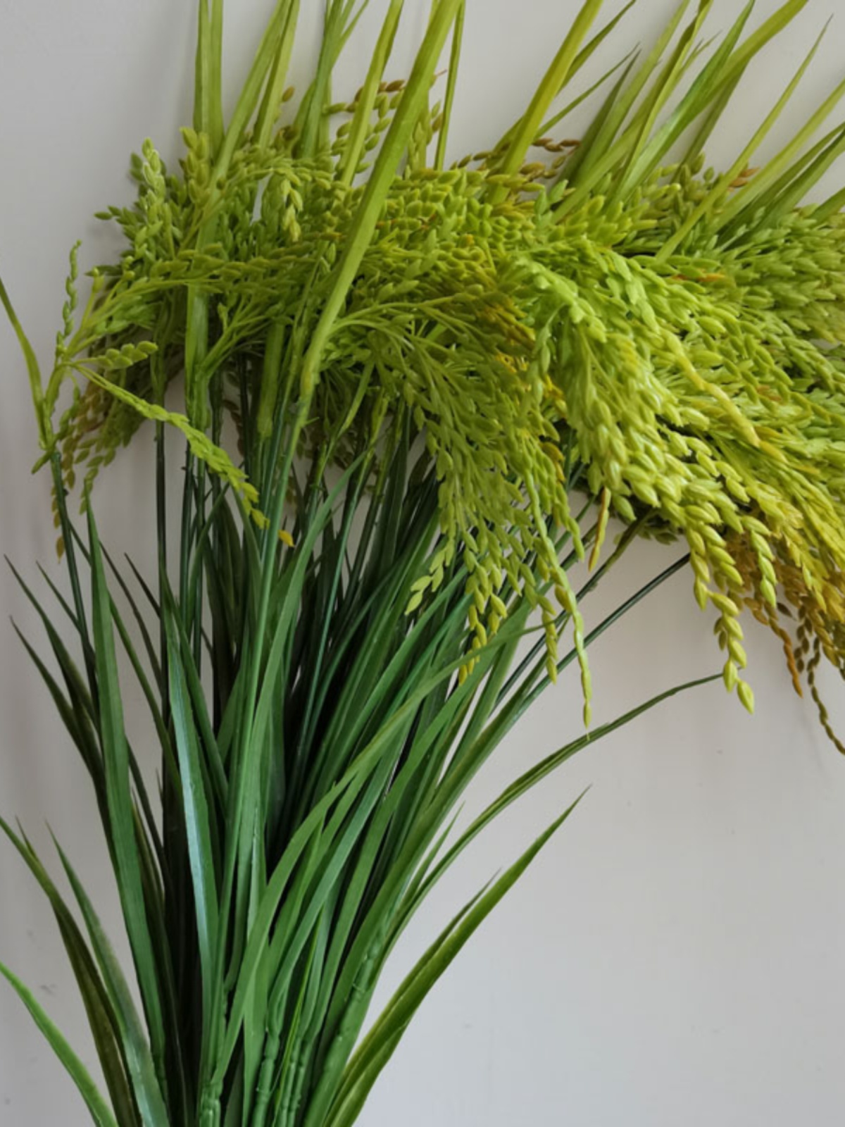 绿色彷真稻谷绢花  假麦穗 水稻塑料花大麦小麦饭馆客厅摆放花卉