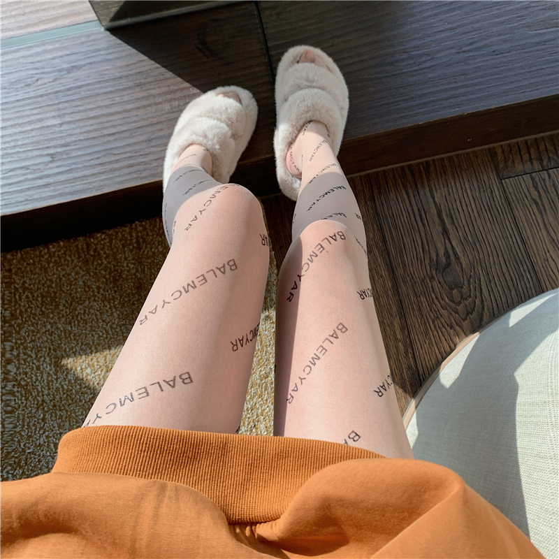 黑丝袜女夏薄款巴黎b字母菠萝任意剪连裤袜性感防勾丝打底袜批发详情34