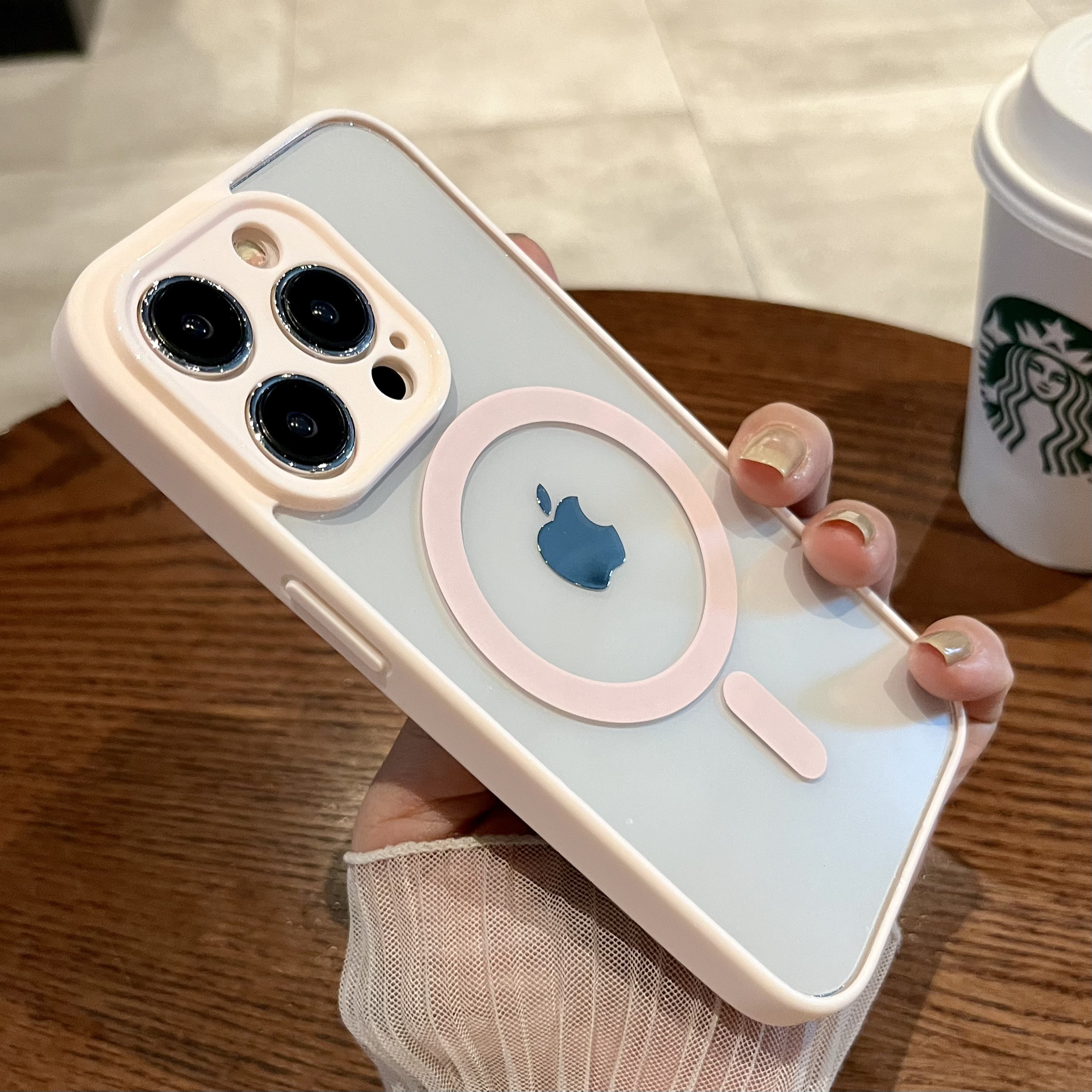 Macaron silicone magnetic charging is suitable for fine-hole acrylic iPhone16 phone cases and transparent hard cases for iPhone 15 pic 10
