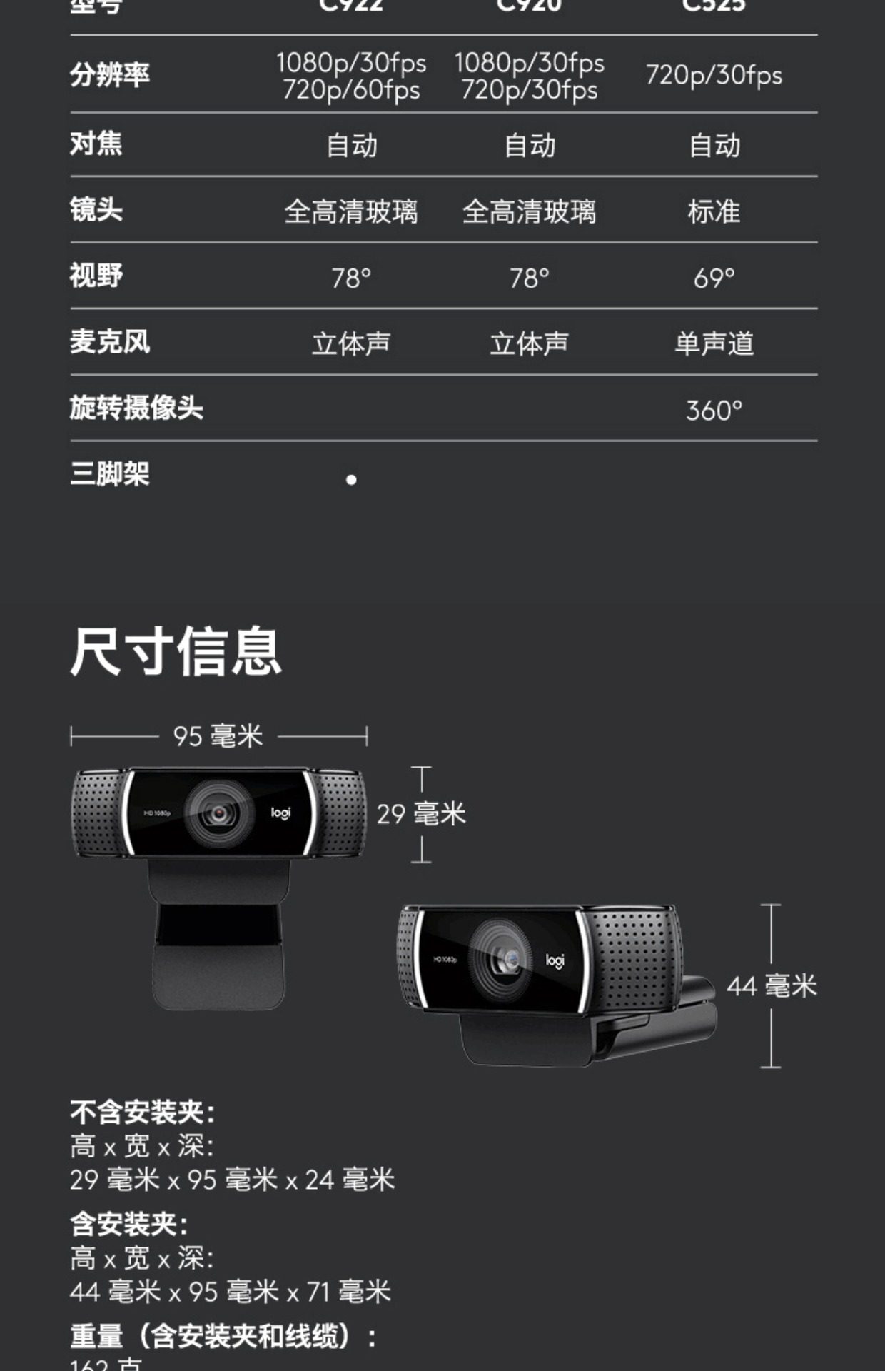 Unpacking Logitech C922 PRO Microphone, high-definition beauty, live streaming camera, upgraded auto-focus pic 7