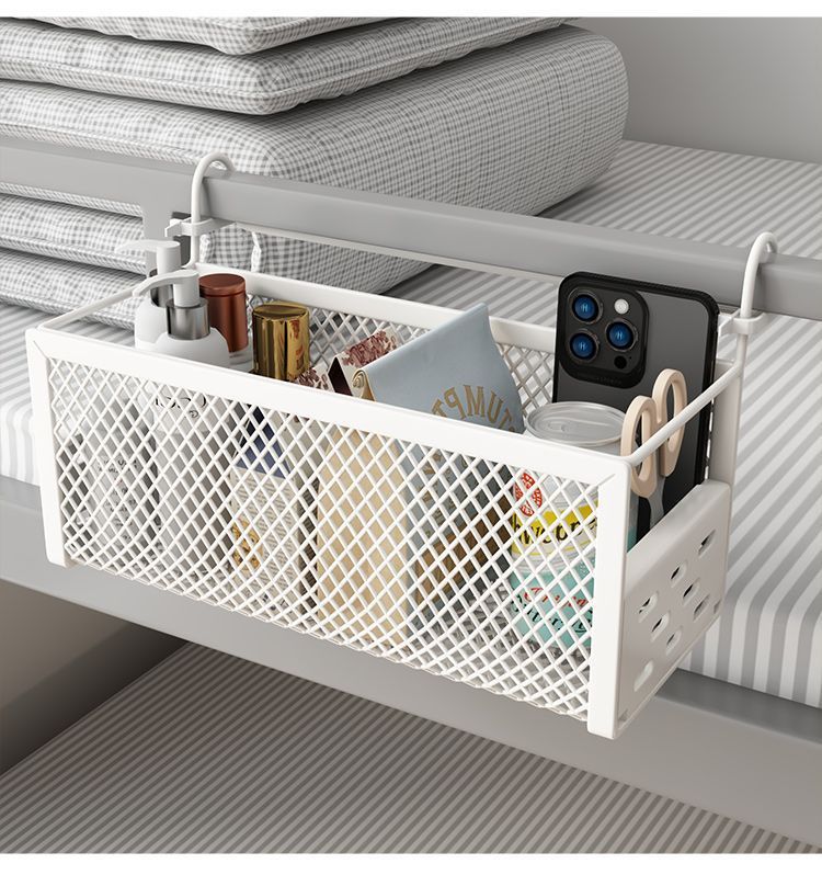 批发宿舍床边挂篮床上置物架床头收纳筐学生宿舍上铺收纳盒收纳大详情43