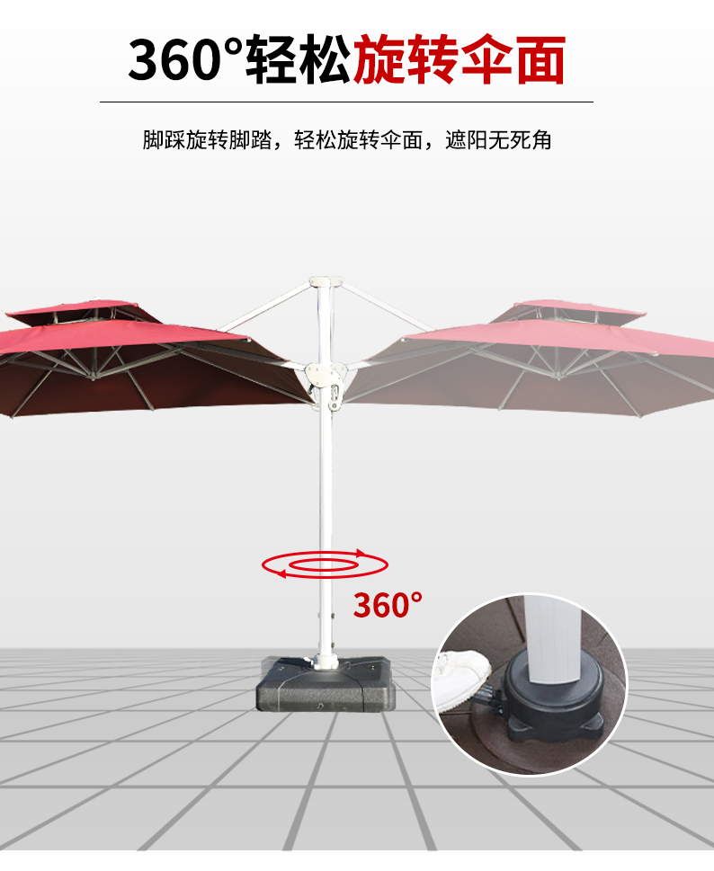 户外遮阳伞户外伞庭院伞室外伞太阳伞四方摆摊大伞罗马户外沙滩伞详情11