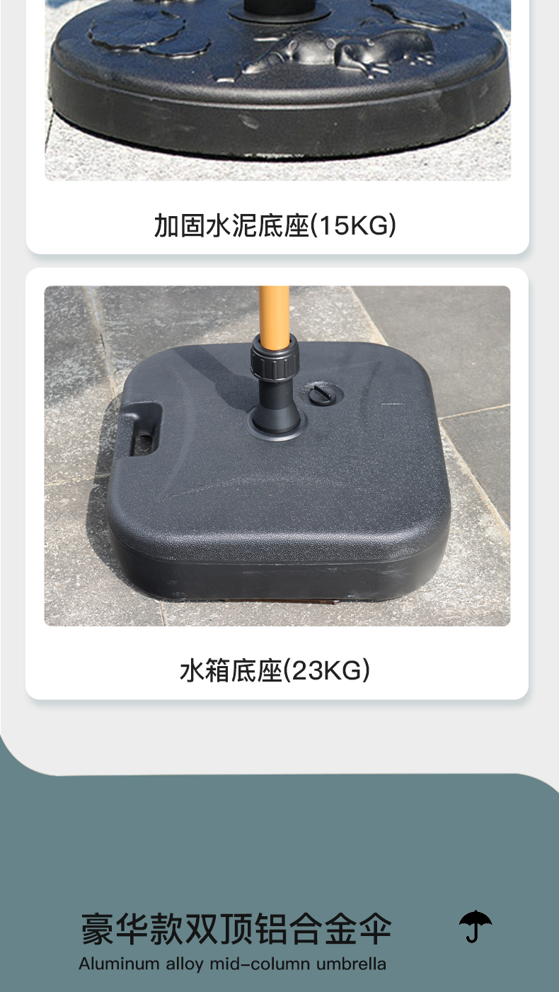 遮阳伞户外太阳伞庭院伞露台花园罗马伞岗亭防晒沙滩伞户外摆摊伞详情10