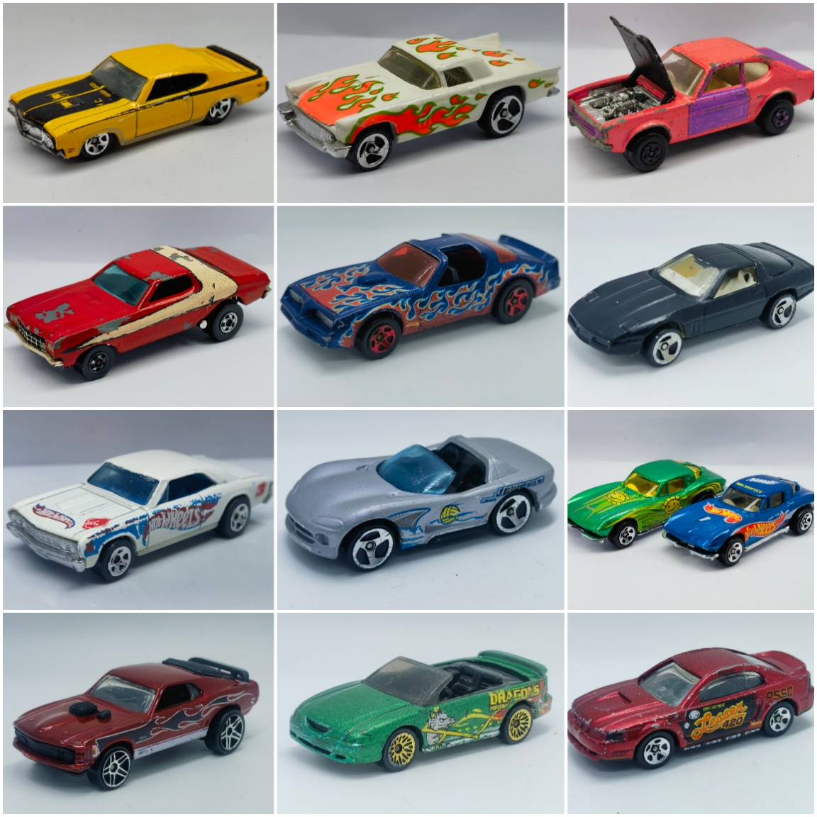 二手 1/64 左右 风火轮 肌肉车  野马 道奇 克尔维特模型