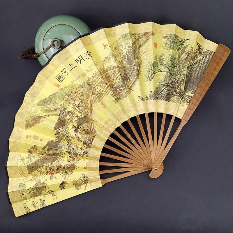 The men's folding fan of the Forbidden City, made of Xuan paper, features a "Shanglin Fu" on the fan surface, and is in the style of ancient Chinese style and national trend. It is a Hanfu women's fan Application Scenario