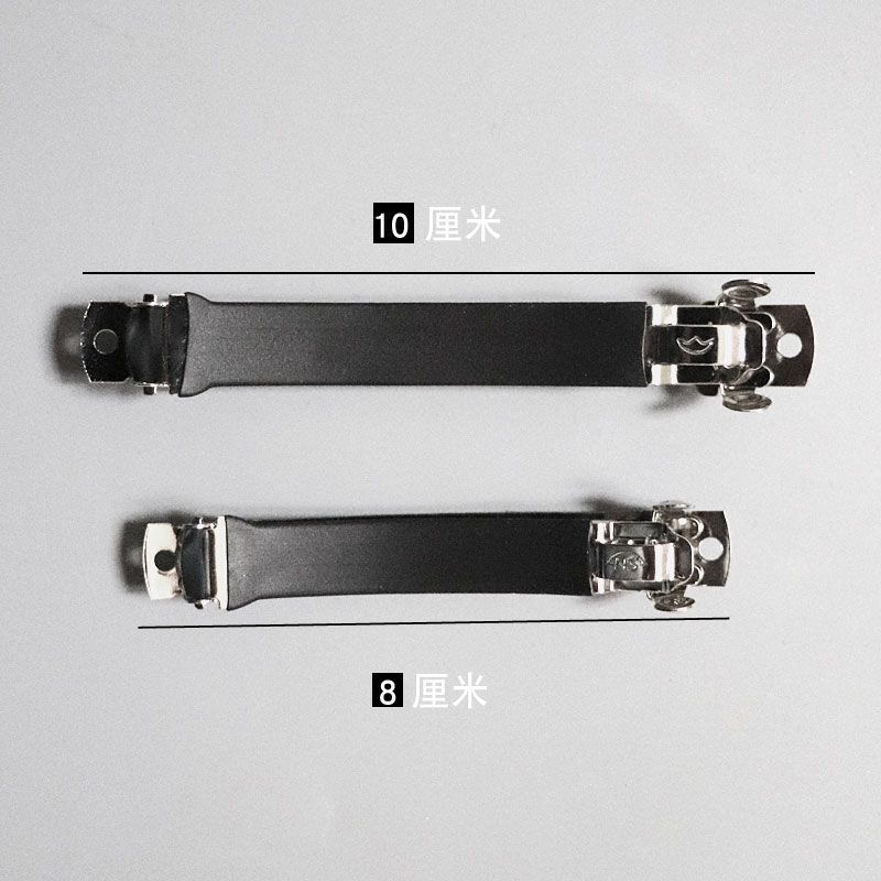 8/10cm带防滑皮套弹簧夹马尾夹镂空一字夹diy网红蝴蝶结头饰发卡详情10