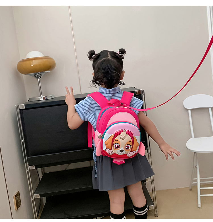 Anti-wandering schoolbag for 1-2-3 years old kindergarten children, double-shoulder backpack, cartoon dog, boys and girls, preschool schoolbag pic 24