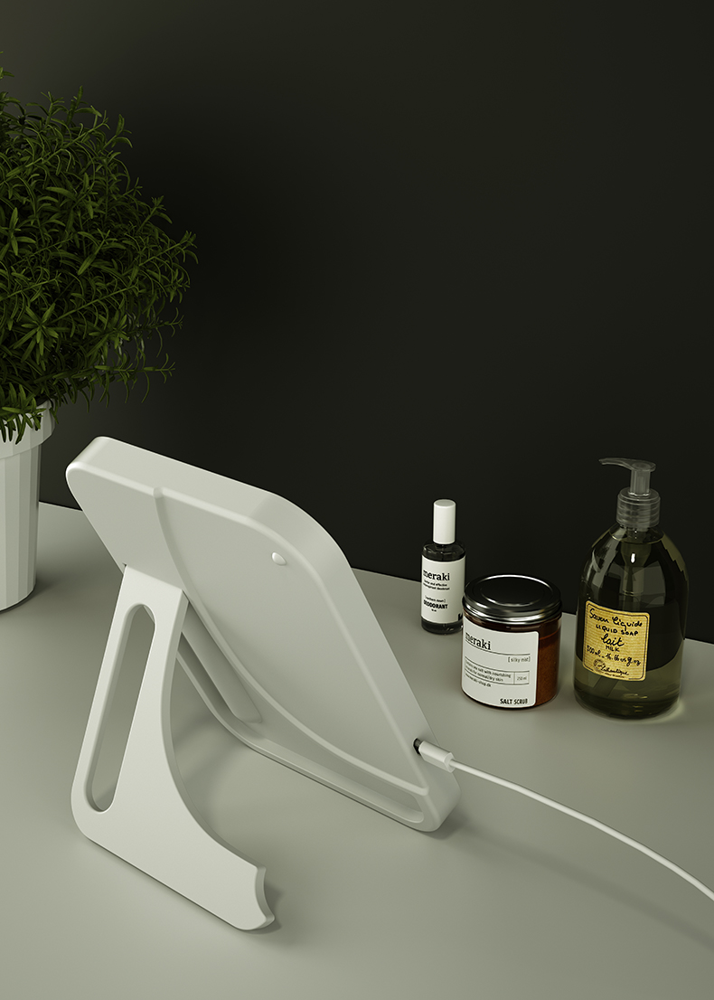 led化妆镜带灯补光宿舍桌面台式梳妆镜女折叠网红随身便携小镜子详情13