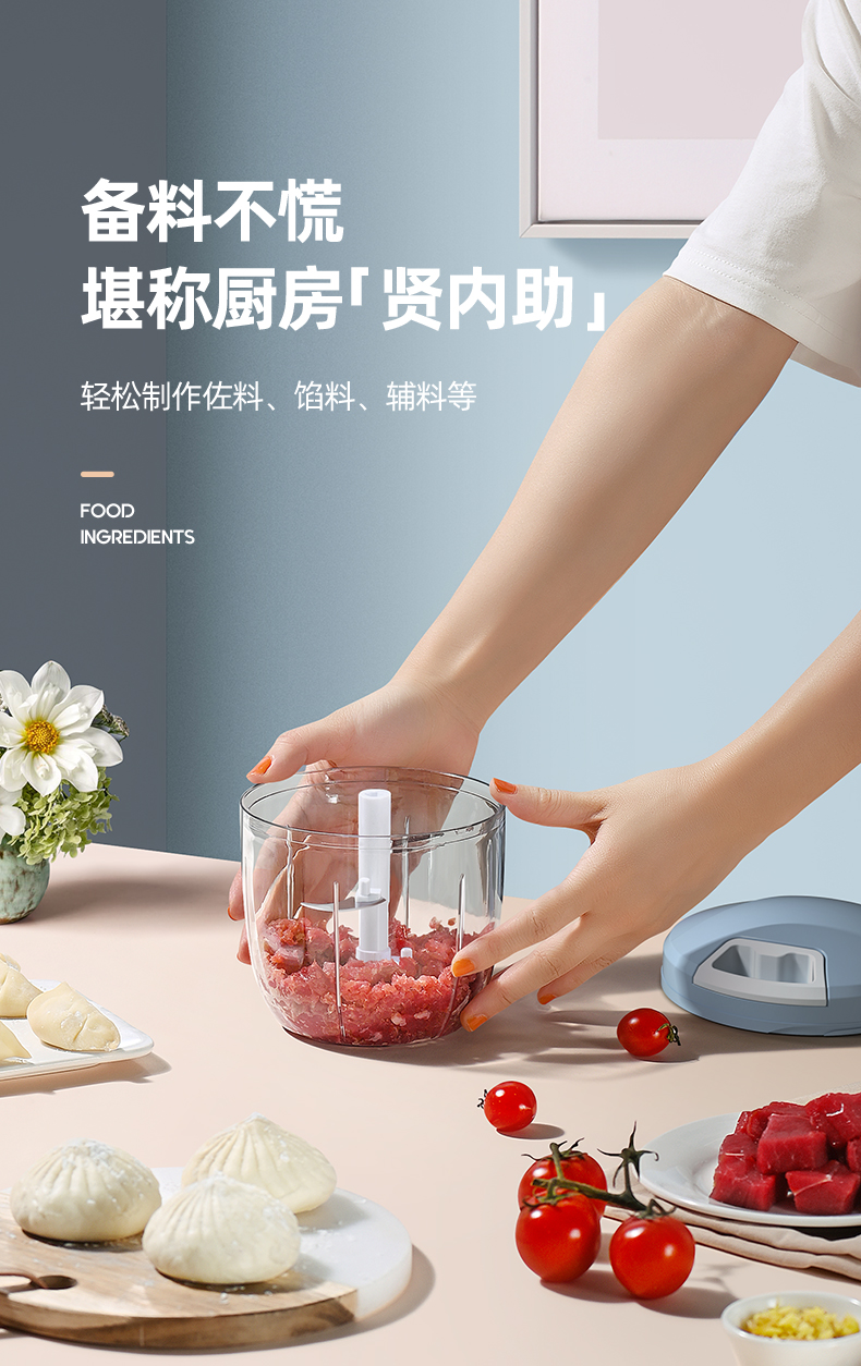 蒜泥神器拉蒜打蒜捣蒜泥绞蒜末压蒜大蒜手动蒜蓉搅碎机切蒜捣蒜器详情3