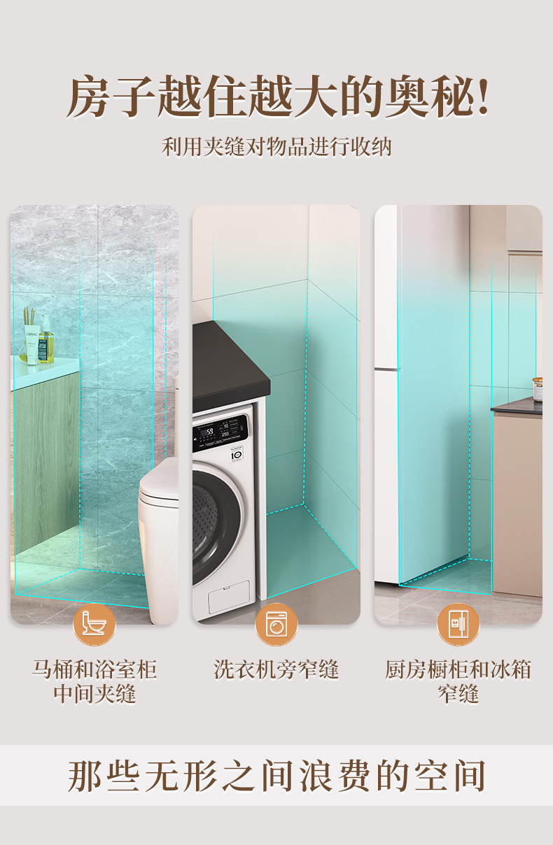 Trolley storage rack, bathroom floor storage rack, dormitory storage rack, bedroom corner rack for moving sundries pic 5