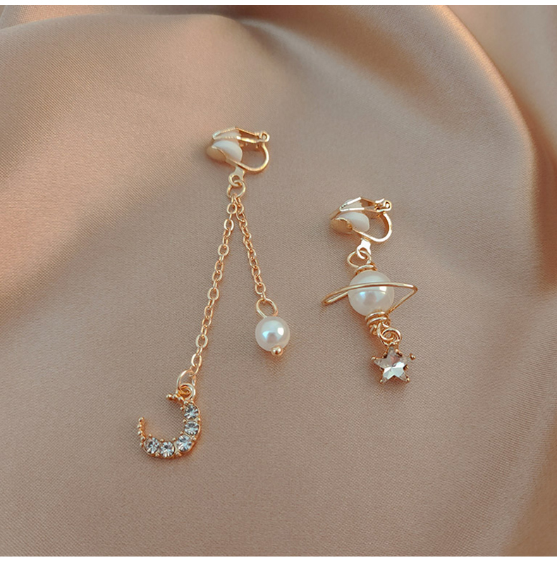 高级感珍珠耳夹无耳洞三角耳夹复古流苏耳环气质耳饰外贸饰品批发详情28