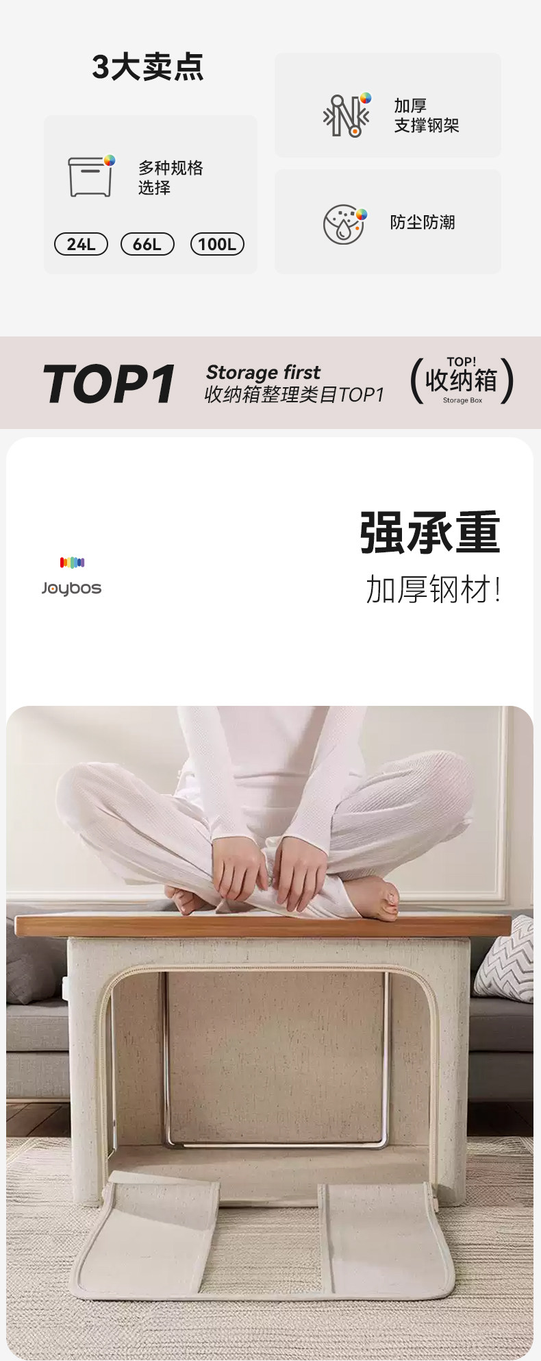 棉麻衣服收纳箱大号放衣服带盖子衣柜衣物被子搬家天山棉麻收纳箱详情5