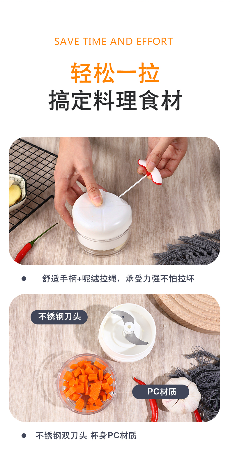 迷你捣蒜器搅蒜器手动压蒜器捣蒜泥神器打蒜器大蒜搅碎机绞拉蒜末详情6