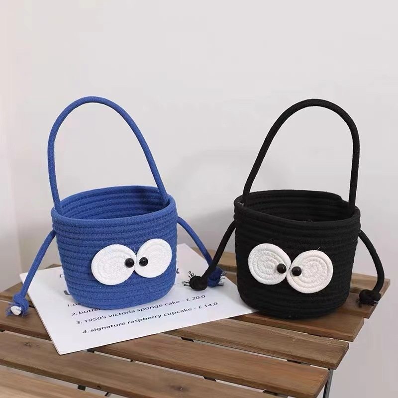 Cute desktop storage basket hanging bag, hanging on the wall behind the student dormitory door, snack and sundries, bathroom sock storage basket