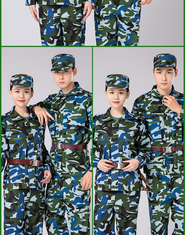Camouflage uniform set for men, military training outdoor students, thick and wear-resistant work clothes for spring and summer, labor protection work clothes set for men pic 45