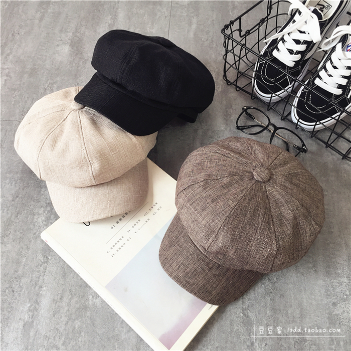 Korean version British artistic octagonal hat for women, retro and versatile Beret cap, casual painter hat, trendy newsboy hat for men pic 6