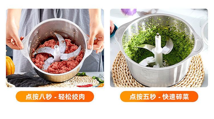5升家用大功率绞肉机食品搅拌机新款绞菜辣椒器多功能料理机详情8