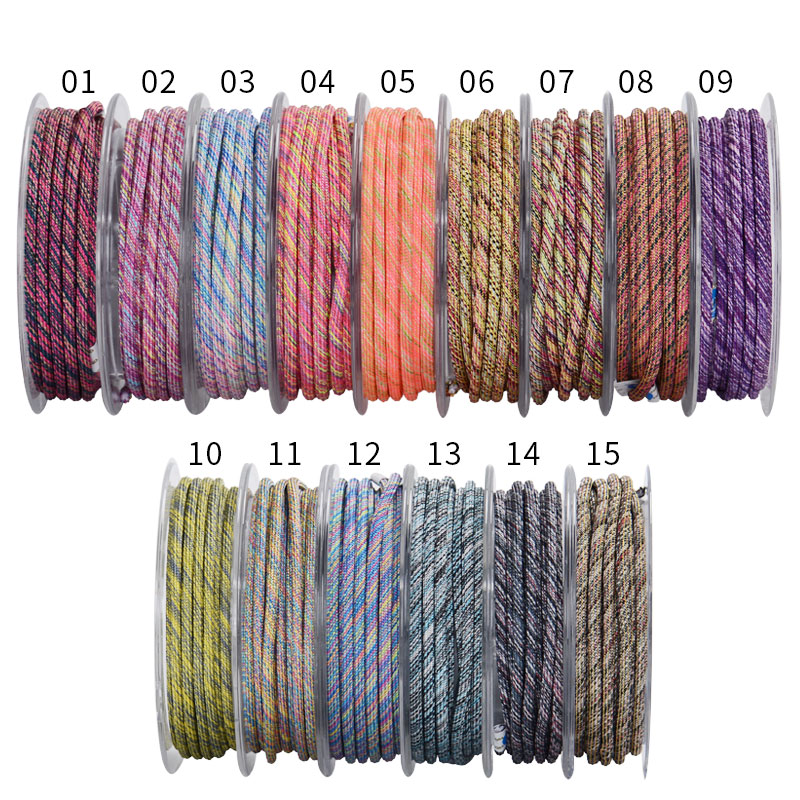 OAR3mm colorful rope, seven-color bracelet rope, bracelet lanyard, necklace braided rope, colorful bracelet, hand-woven pic 2