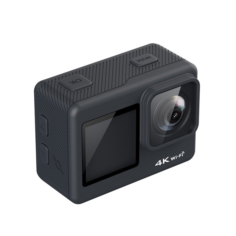 4K 60fps high-definition action camera, motorcycle safety helmet, riding dashcam, fishing dual-color screen touch screen camera Item Picture