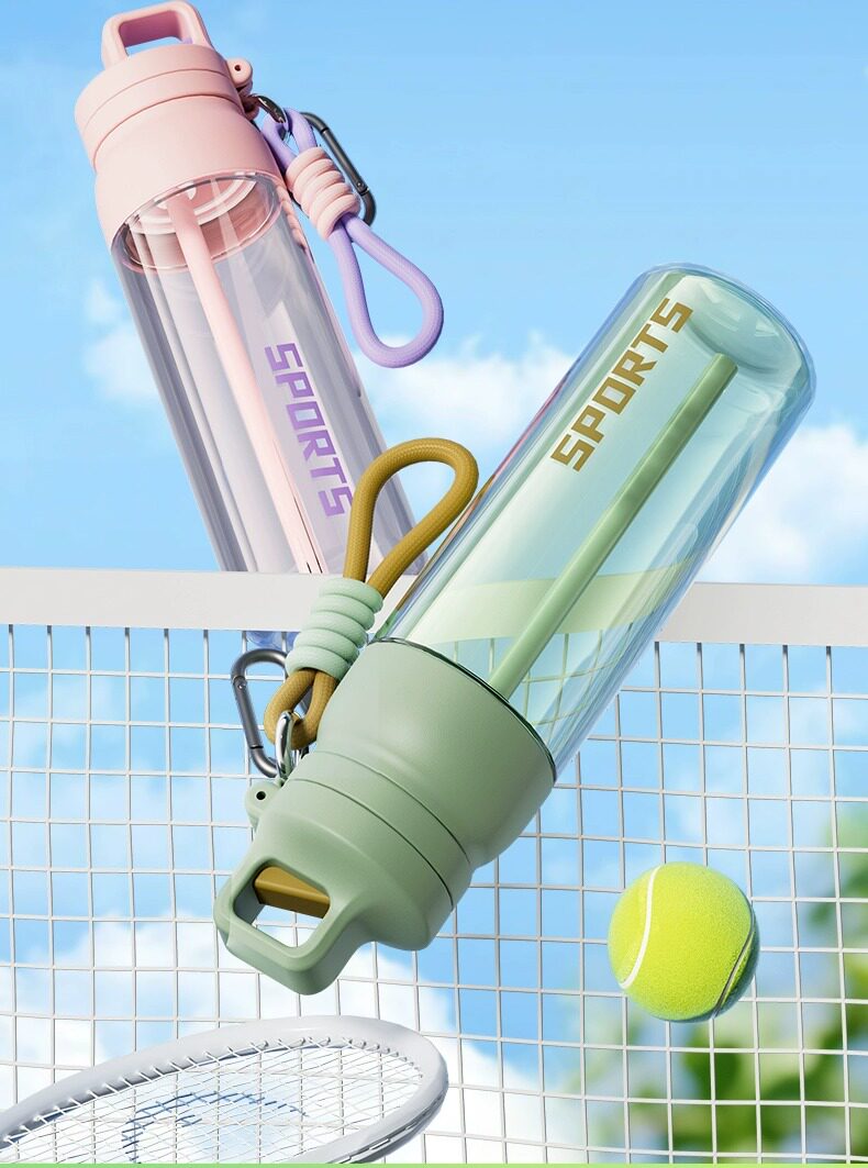 Imported Tritan material high-temperature resistant plastic cups, customized sports water cups, student water cups, and special straw cups for school pic 18