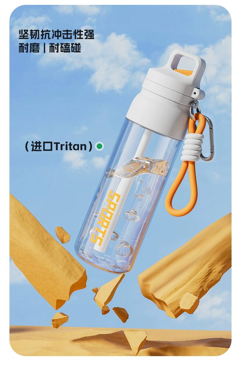 Imported Tritan material high-temperature resistant plastic cups, customized sports water cups, student water cups, and special straw cups for school pic 11