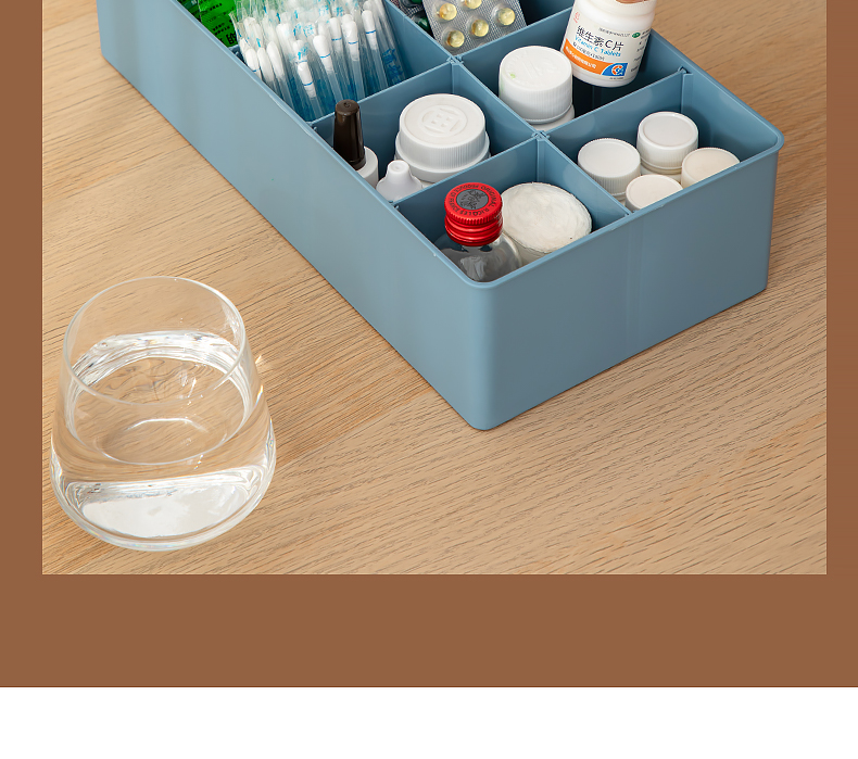 Desktop compartments storage box, hospital medicine box, cosmetics and sundries box, multi-compartment organization box, multi-functional storage box pic 28