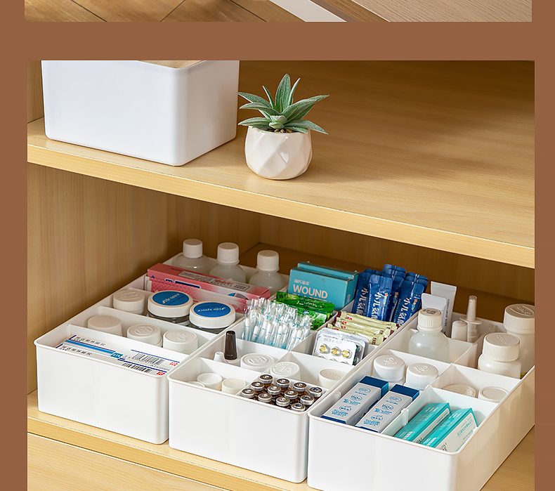 Desktop compartments storage box, hospital medicine box, cosmetics and sundries box, multi-compartment organization box, multi-functional storage box pic 26