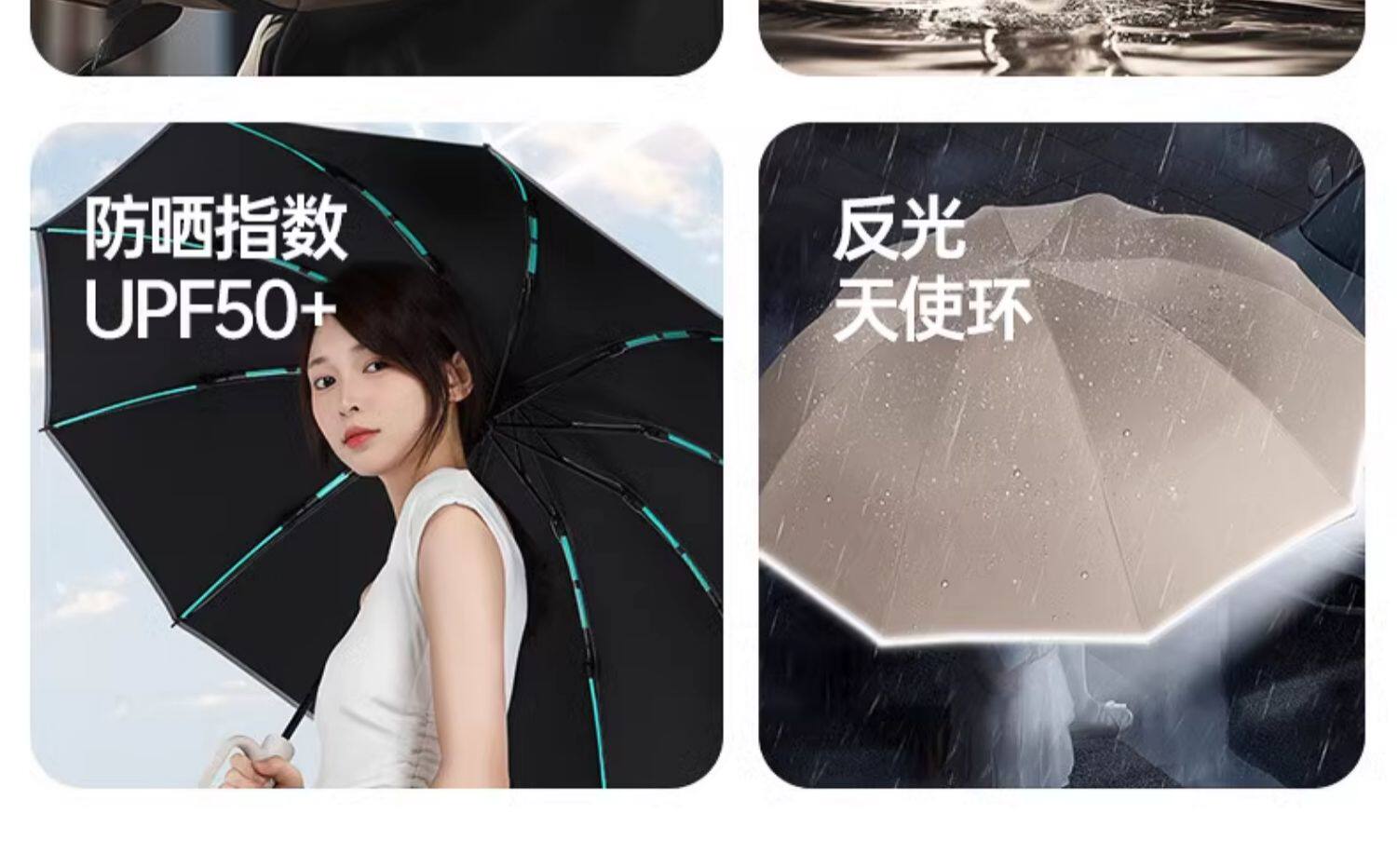 色丁长柄反向不湿车伞雨伞一次性防风防水详情6