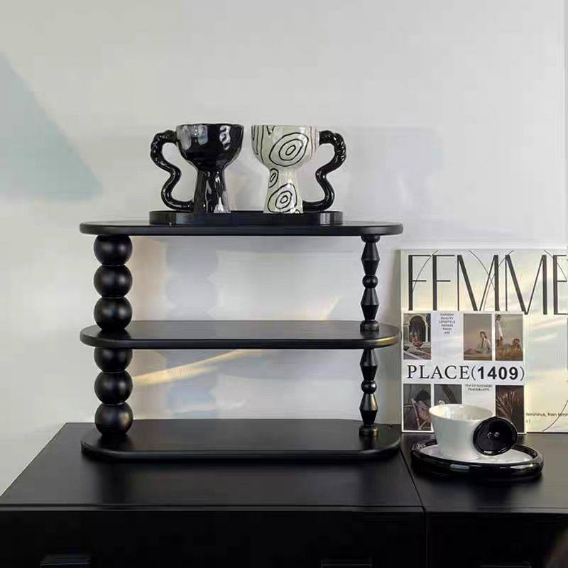 Simple desktop cup holder, storage rack, multi-layer coffee cup holder, tea cup and water cup storage layer rack, Chinese tea set display rack details Picture