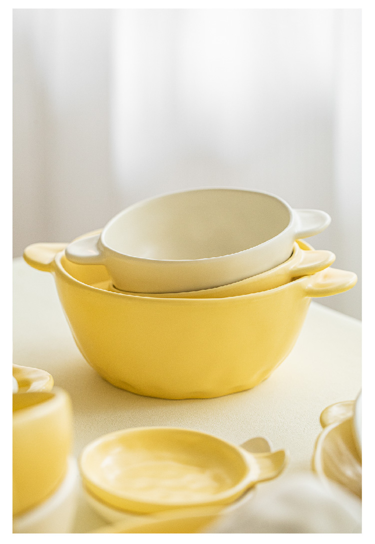 碗盘套装家用陶瓷碗面汤碗一人食手捏餐具平盘深烤盘碟子盘子详情26