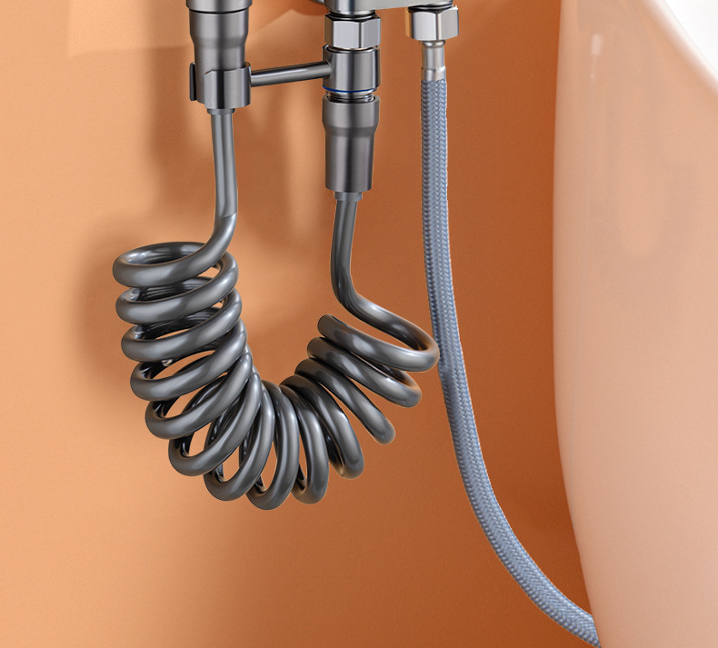 马桶伴侣喷枪双控一进二出水龙头马桶冲洗喷枪妇洗器冲水枪伴侣详情2