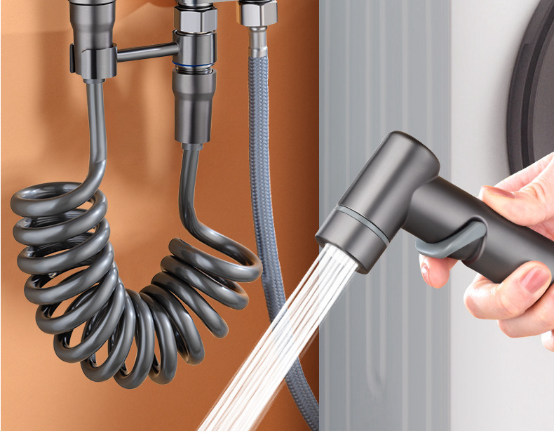 马桶伴侣喷枪双控一进二出水龙头马桶冲洗喷枪妇洗器冲水枪伴侣详情8