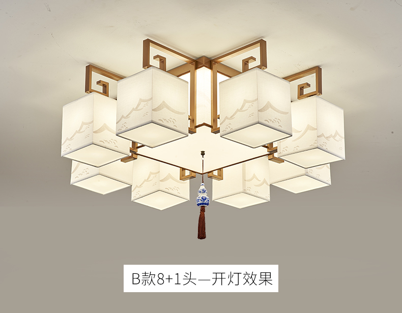 新中式吸顶灯具客厅灯方形卧室灯现代简约家用禅意中国风led灯具详情17