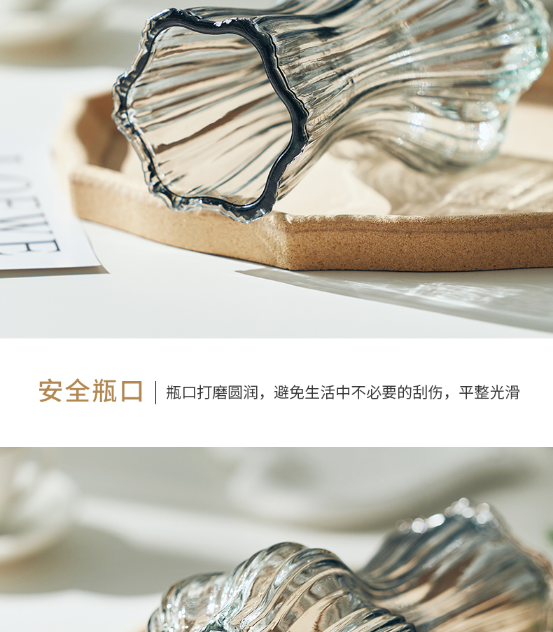 中等花瓶创意摆件客厅插花玻璃透明ins北欧网红轻奢水养鲜花玫瑰详情8
