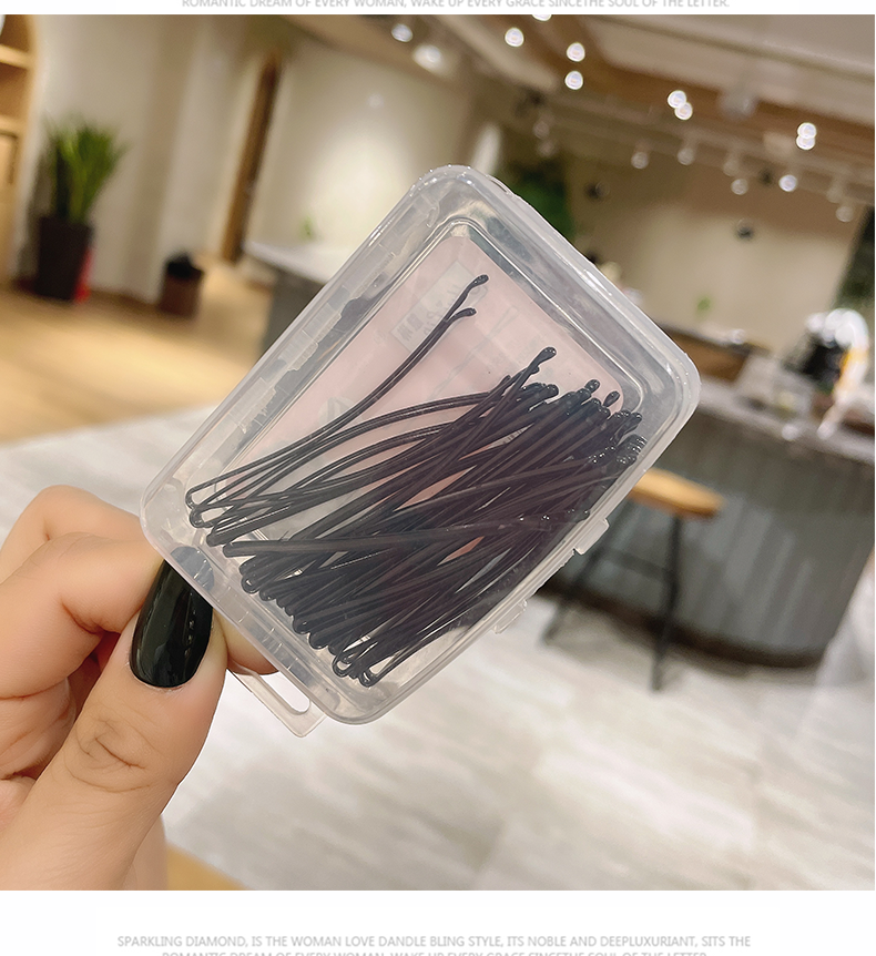 Hair clips, straight clips, simple clips to fix hair, black hair clips, steel clips, fringe clips, girlish top clips, headwear pic 10