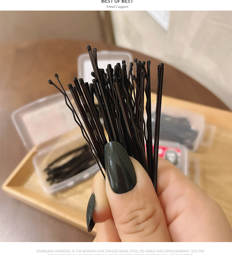 Hair clips, straight clips, simple clips to fix hair, black hair clips, steel clips, fringe clips, girlish top clips, headwear pic 5