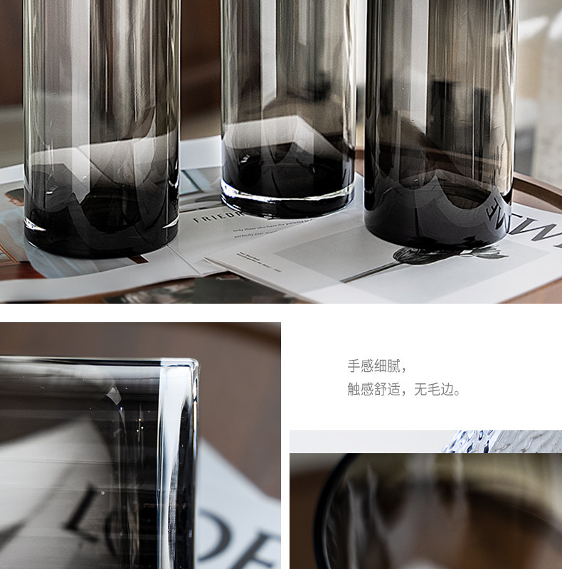 Factory direct sales of glass vases, modern and simple home decorations, vases for living rooms, bedrooms, hotels and model rooms pic 9