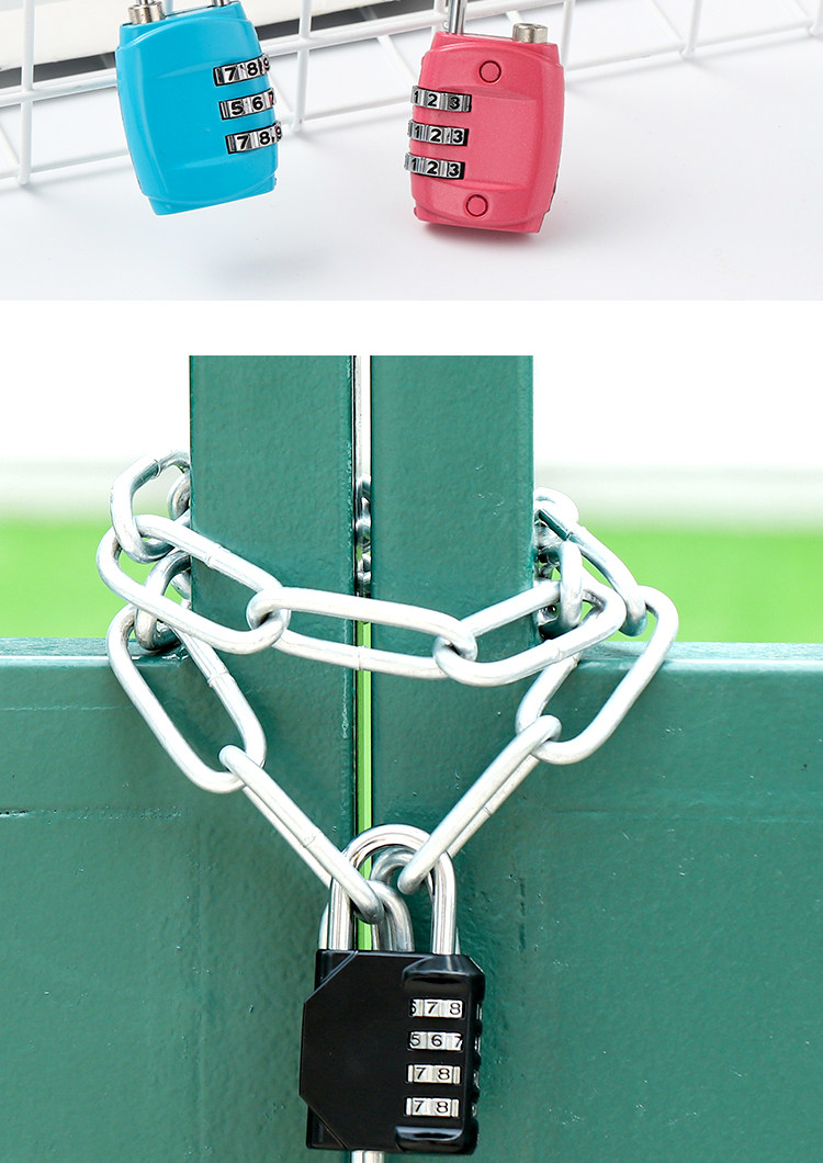 Combination lock, padlock, dormitory lock, cabinet lock, household wardrobe door, shoe cabinet, U-shaped lock, suitcase, small lock head, lock pic 18