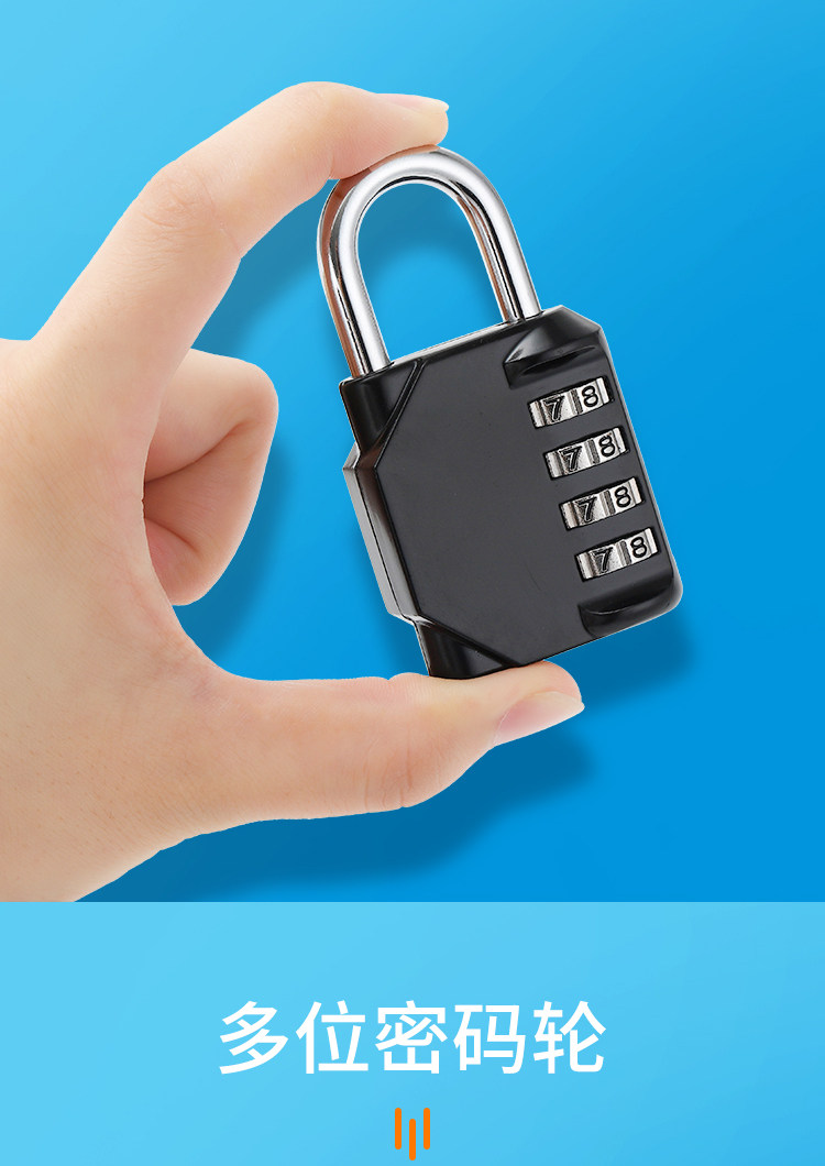 Combination lock, padlock, dormitory lock, cabinet lock, household wardrobe door, shoe cabinet, U-shaped lock, suitcase, small lock head, lock pic 8