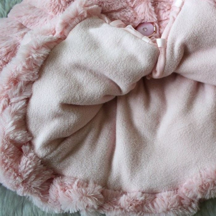 Children winter cotton jacket kids girls lace padded coat