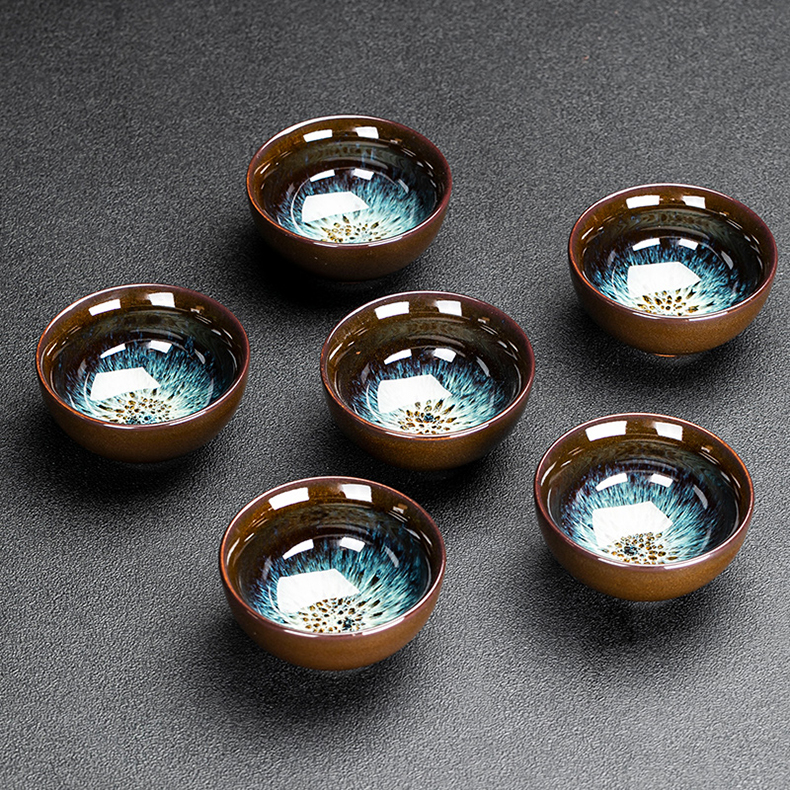 建盏茶杯6只装陶瓷小茶碗家用待客喝茶泡茶窑变茶盏功夫茶具套装4详情11